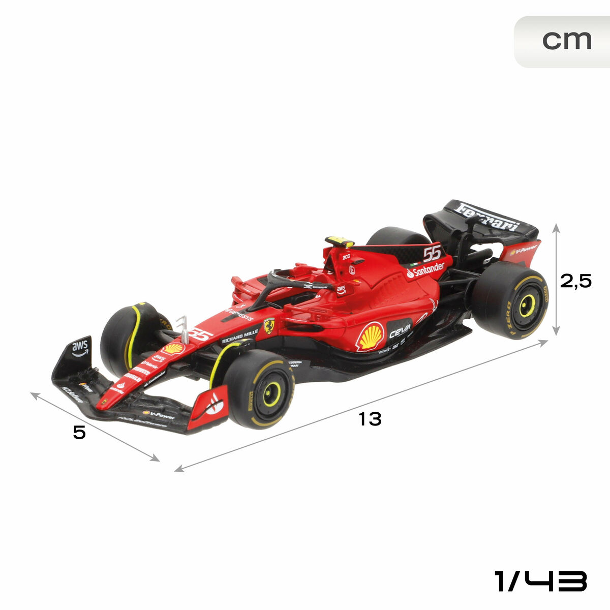 Coche de juguete Ferrari LECLERC (4 Unidades)