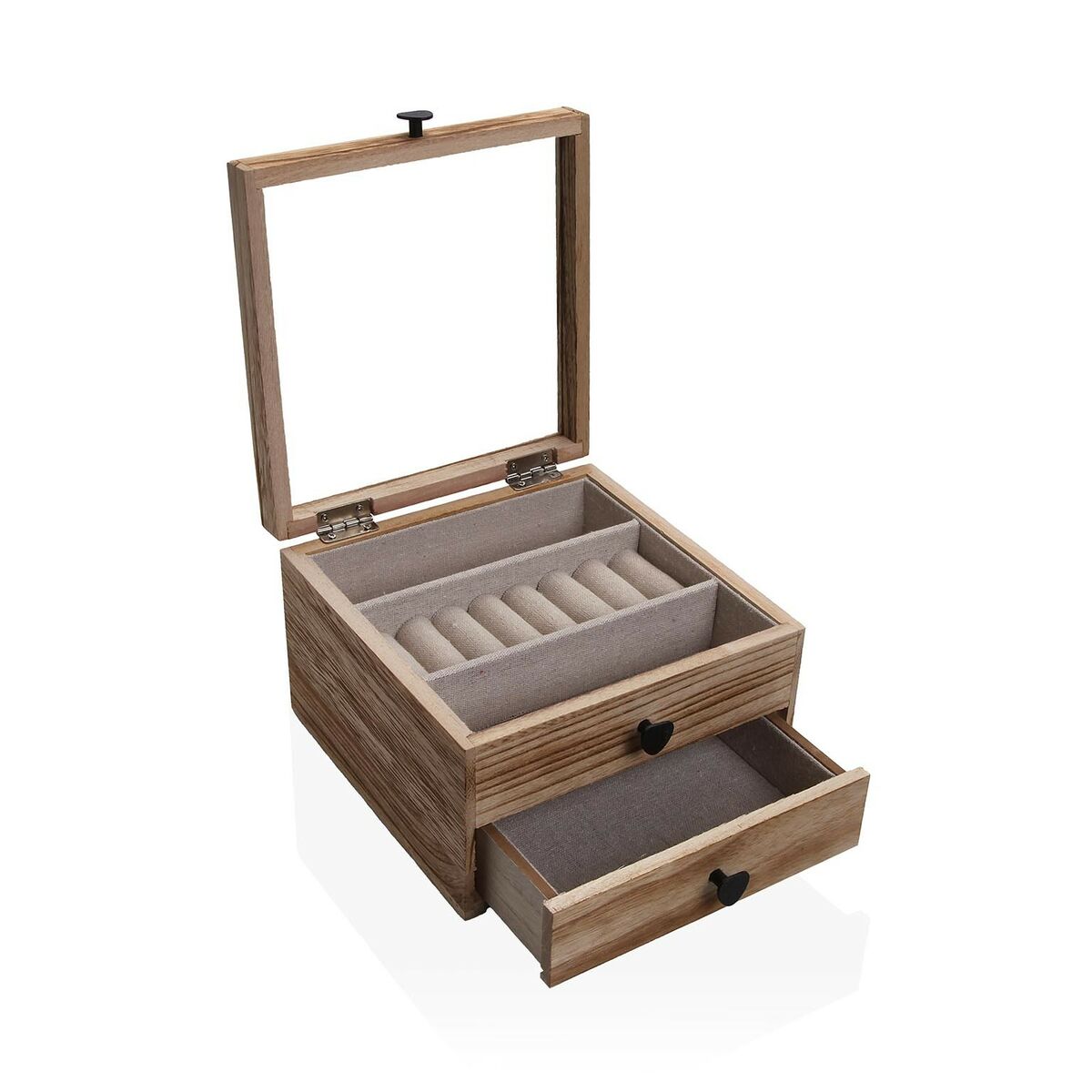 Caja-Joyero Versa Madera de Paulonia 21 x 7 x 30 cm