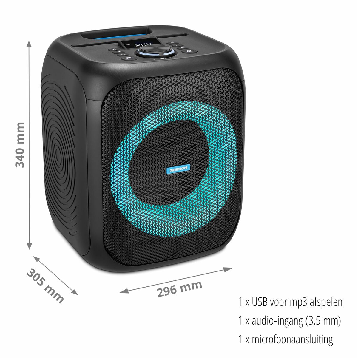 Altavoz Bluetooth Portátil Medion Negro 50 W