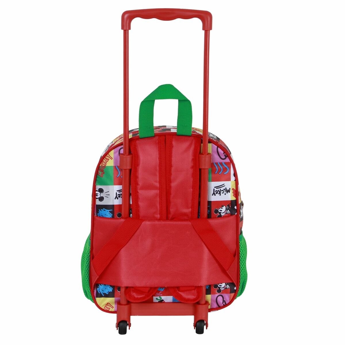 Mochila Escolar con Ruedas Mickey Mouse Mood Rojo Verde 26 x 13 x 34 cm