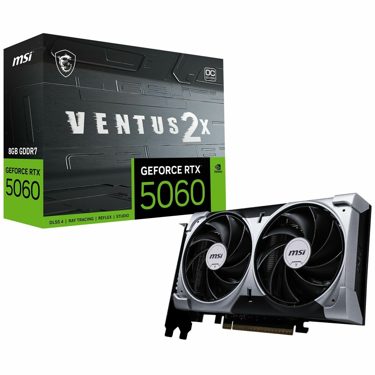 Tarjeta Gráfica MSI RTX 5060 8G VENTUS 2X OC GEFORCE RTX 5060 8 GB GDDR7