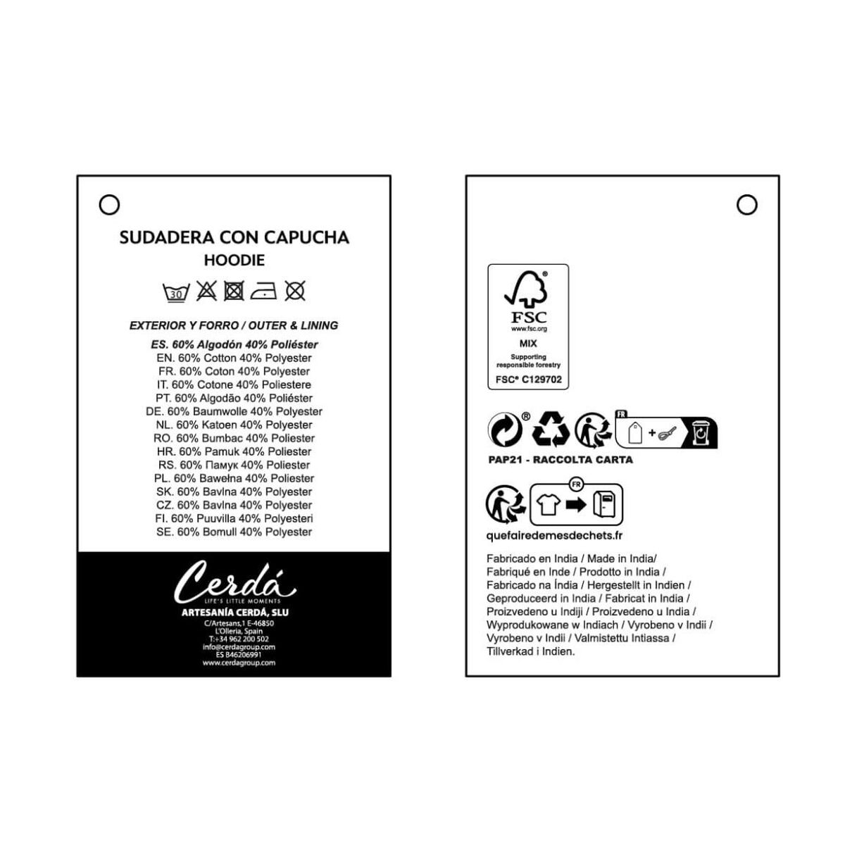 Sudadera con Capucha Niña Stitch Azul