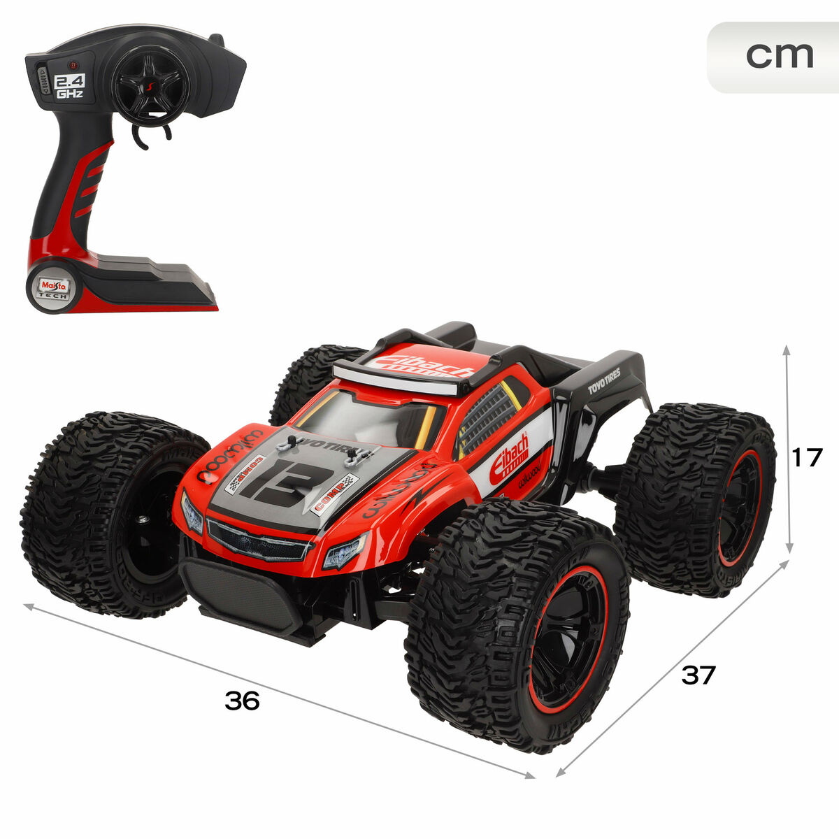 Coche Radio Control Maisto Trophy Truck Rojo 1:14 37 x 17 x 36 cm 2,4 GHz