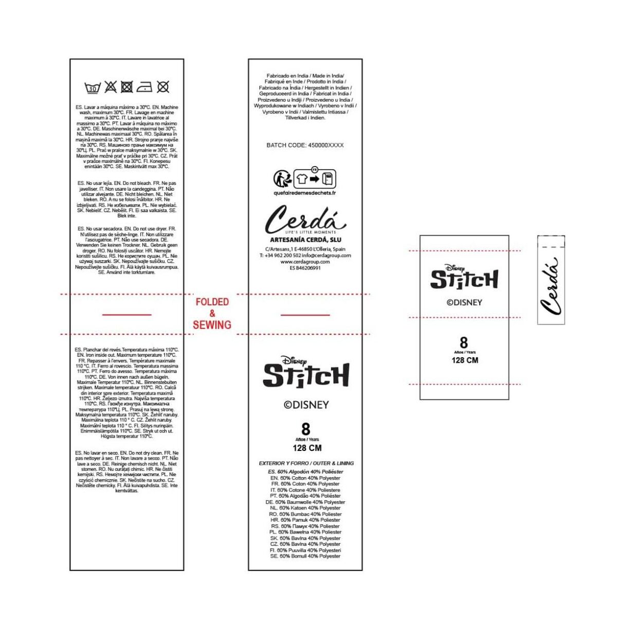 Sudadera con Capucha Niña Stitch Rosa