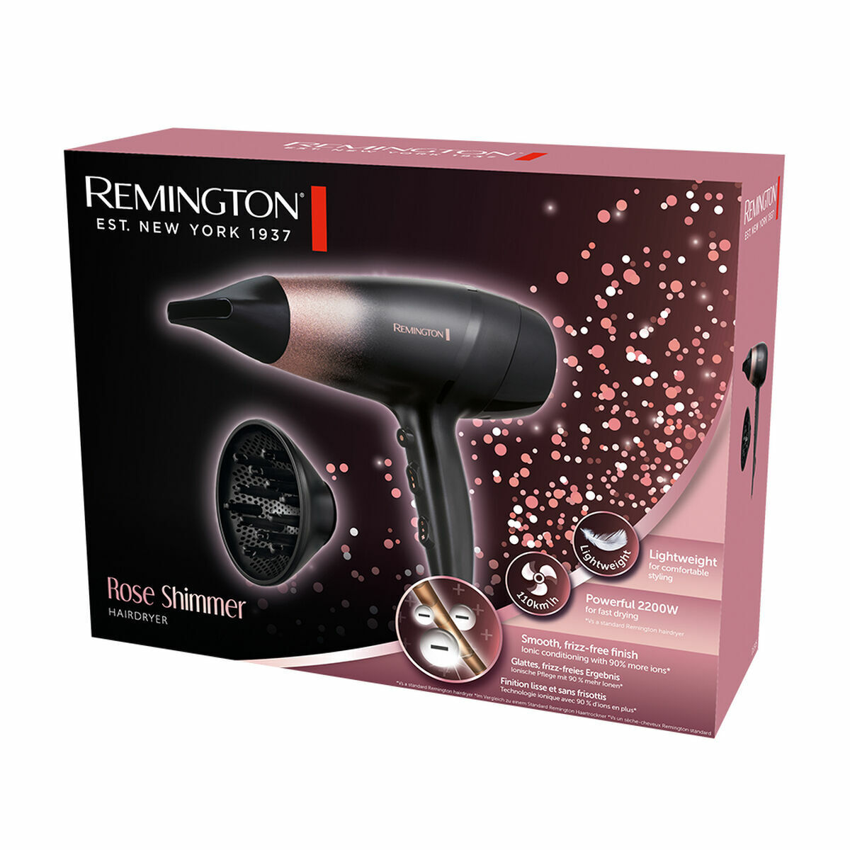 Secador de Pelo Remington D5305 Negro Rosa 2200 W