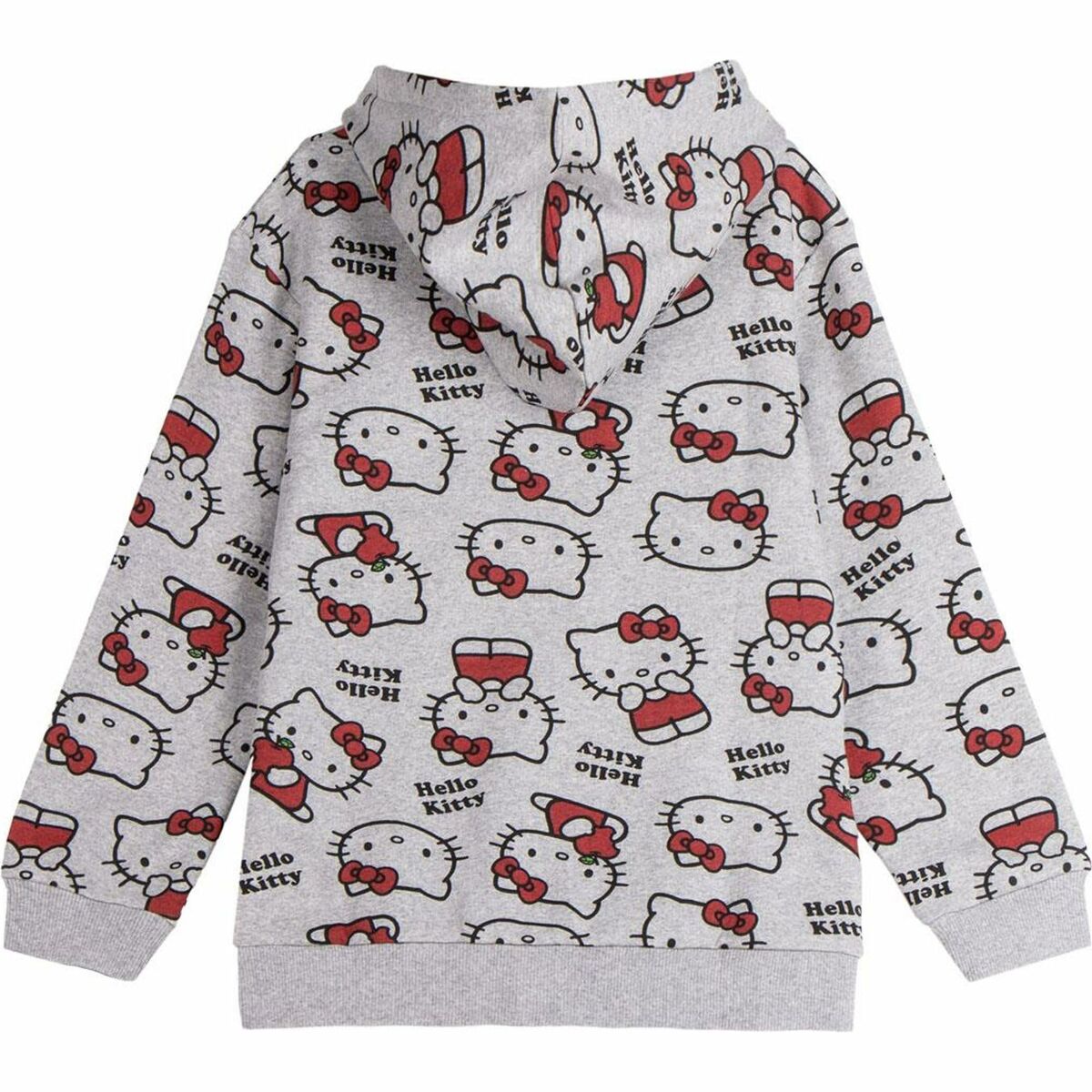 Sudadera con Capucha Niña Hello Kitty Gris