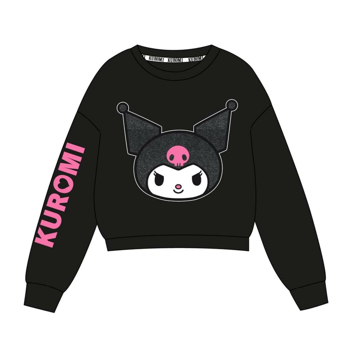 Sudadera sin Capucha Niña Hello Kitty Negro