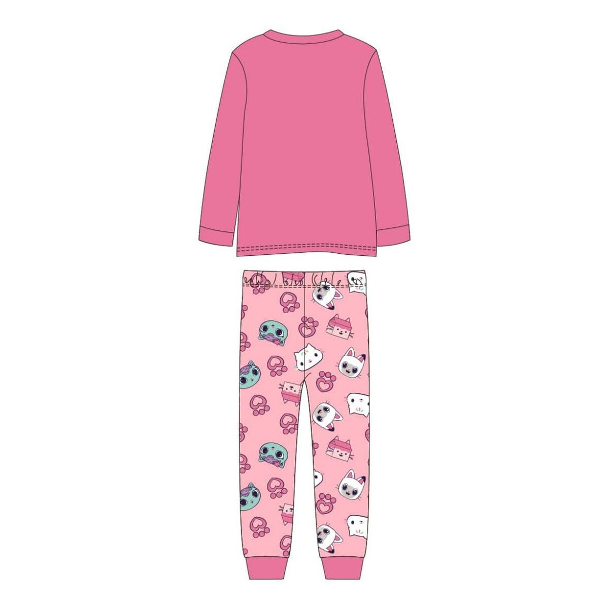 Pijama Infantil Gabby's Dollhouse Rosa