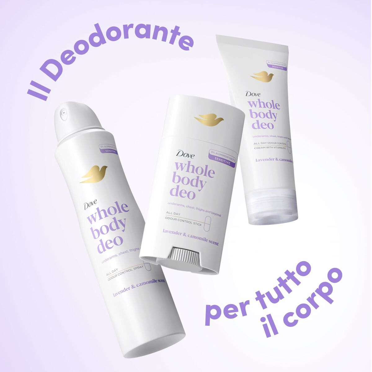 Desodorante en Spray Dove LAVANDA & CAMOMILA 150 ml