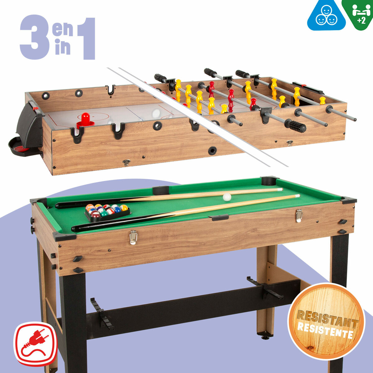 Mesa Multijuegos CB Games 107 x 88 x 58 cm 3 en 1