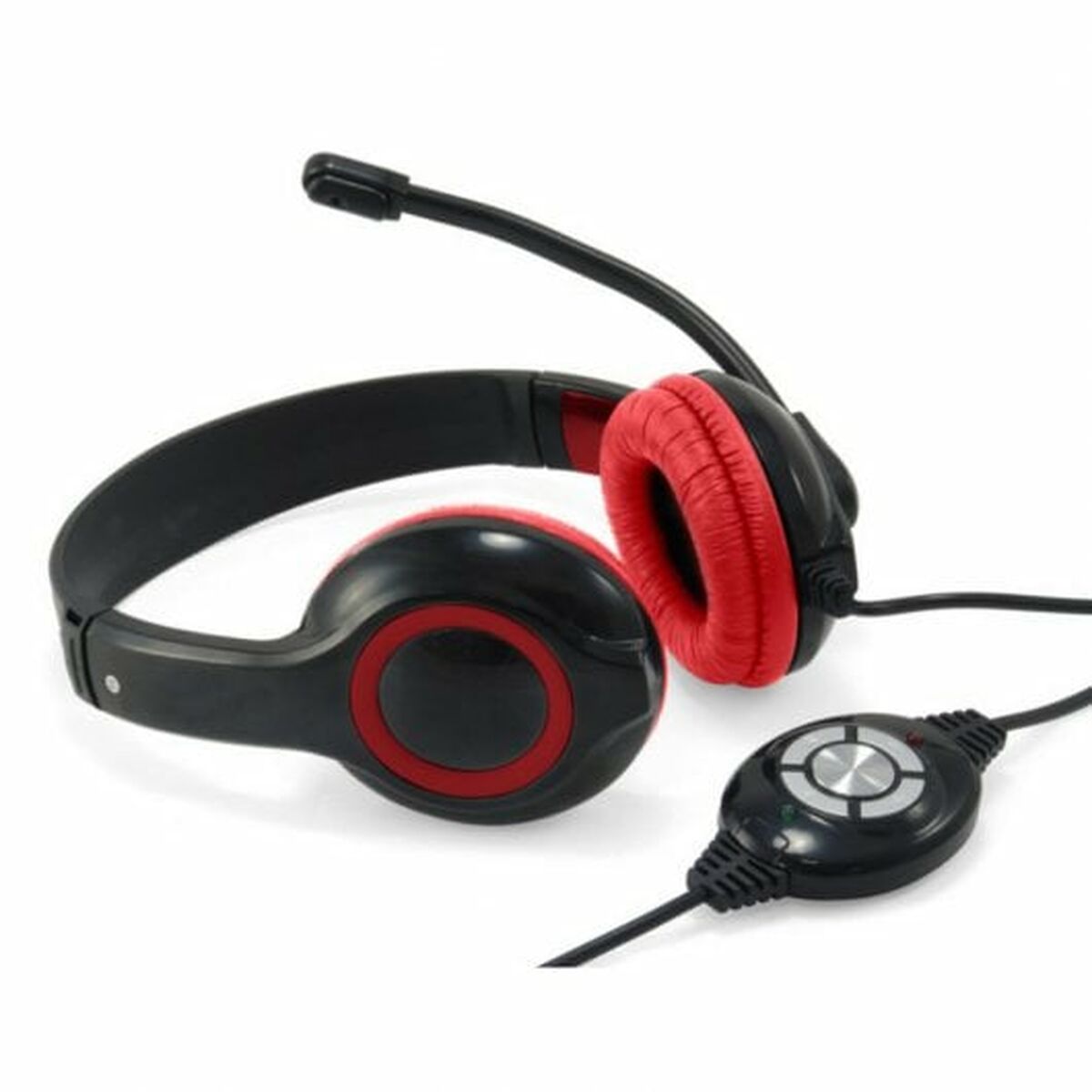 Auriculares con Micrófono Conceptronic CCHATSTARU2R Negro Rojo 2 m