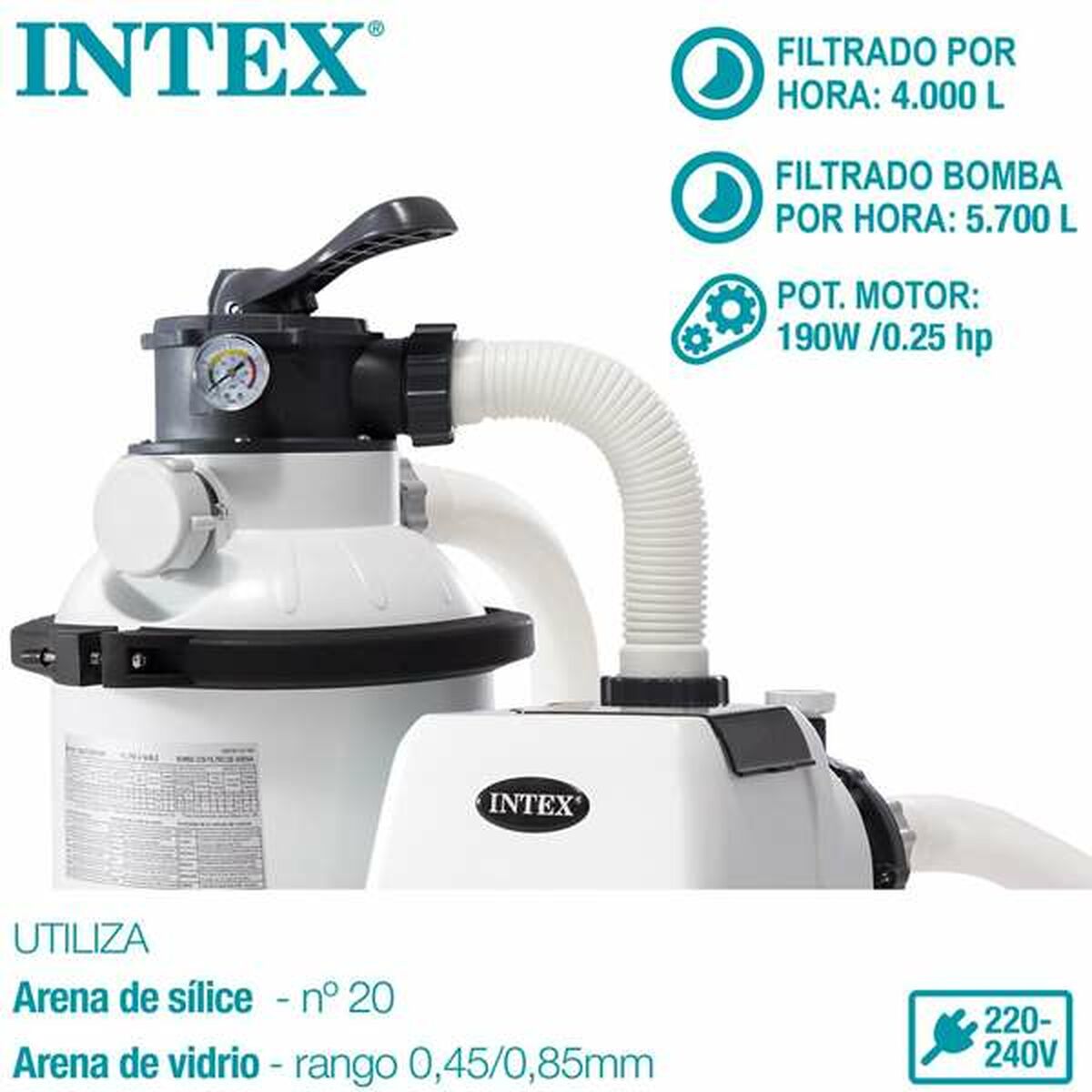 Depuradora para Piscina Intex Kristal Clear 29100 L (Reacondicionado A)