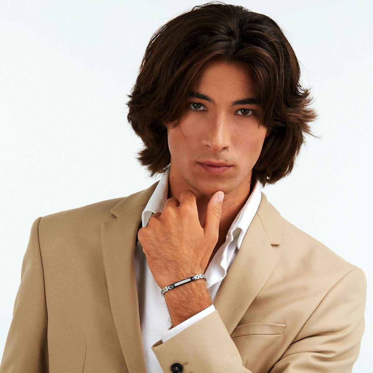 Pulsera Hombre Maserati Acero Inoxidable 21,5 cm Plateado