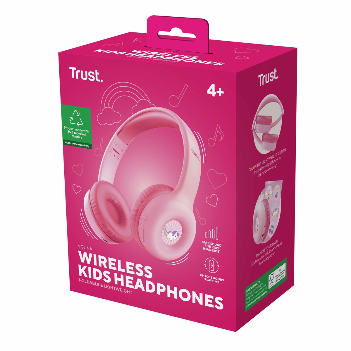 Auriculares Bluetooth Trust 25274 Rosa