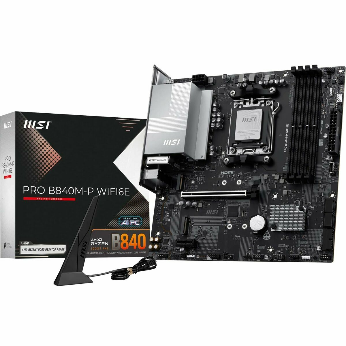 Placa Base MSI PRO B840M-P WIFI6E AMD AM5 AMD