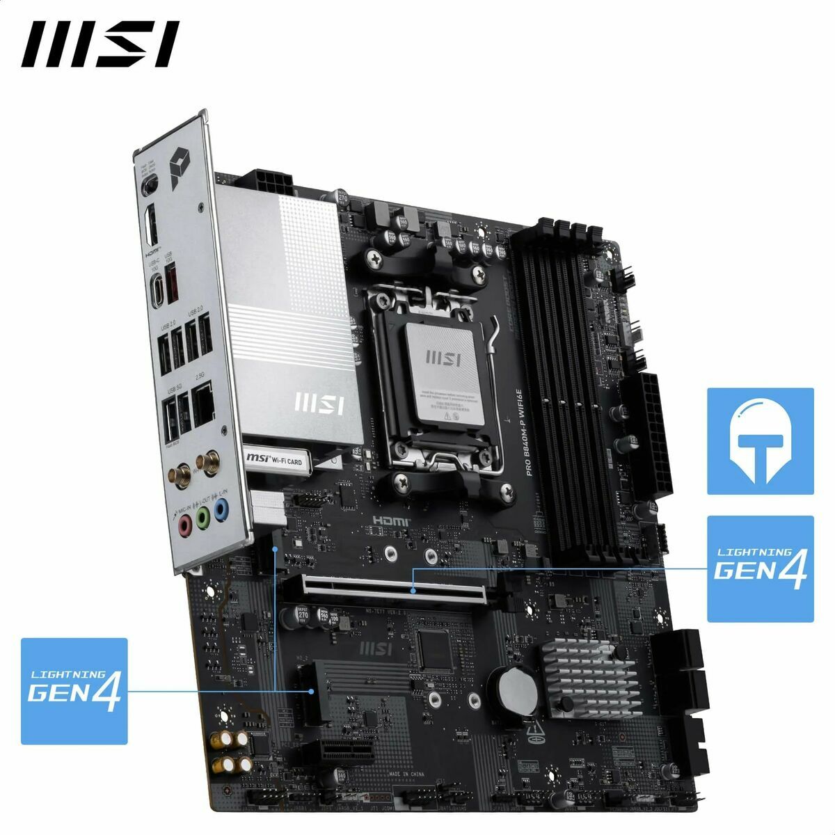 Placa Base MSI PRO B840M-P WIFI6E AMD AM5 AMD
