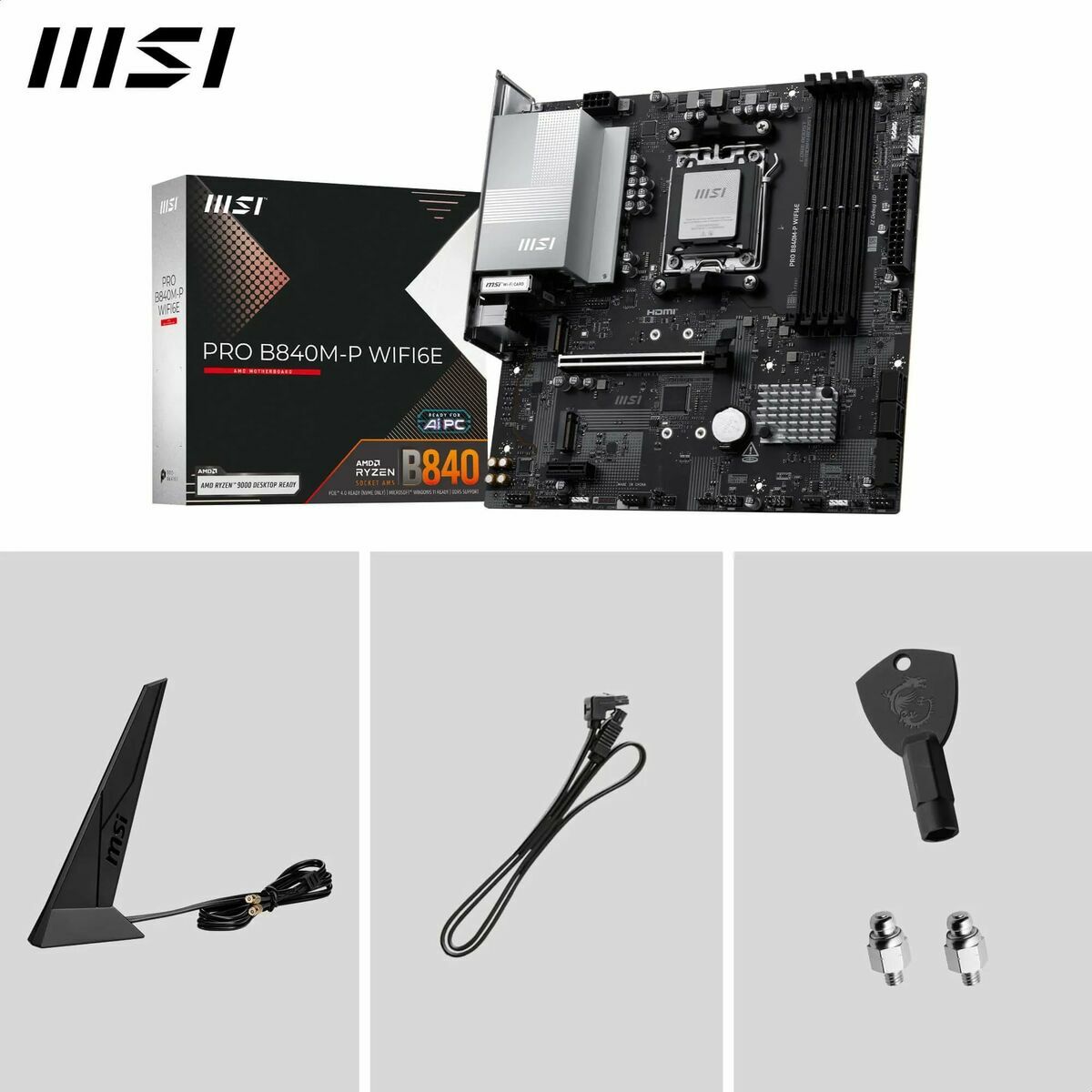 Placa Base MSI PRO B840M-P WIFI6E AMD AM5 AMD