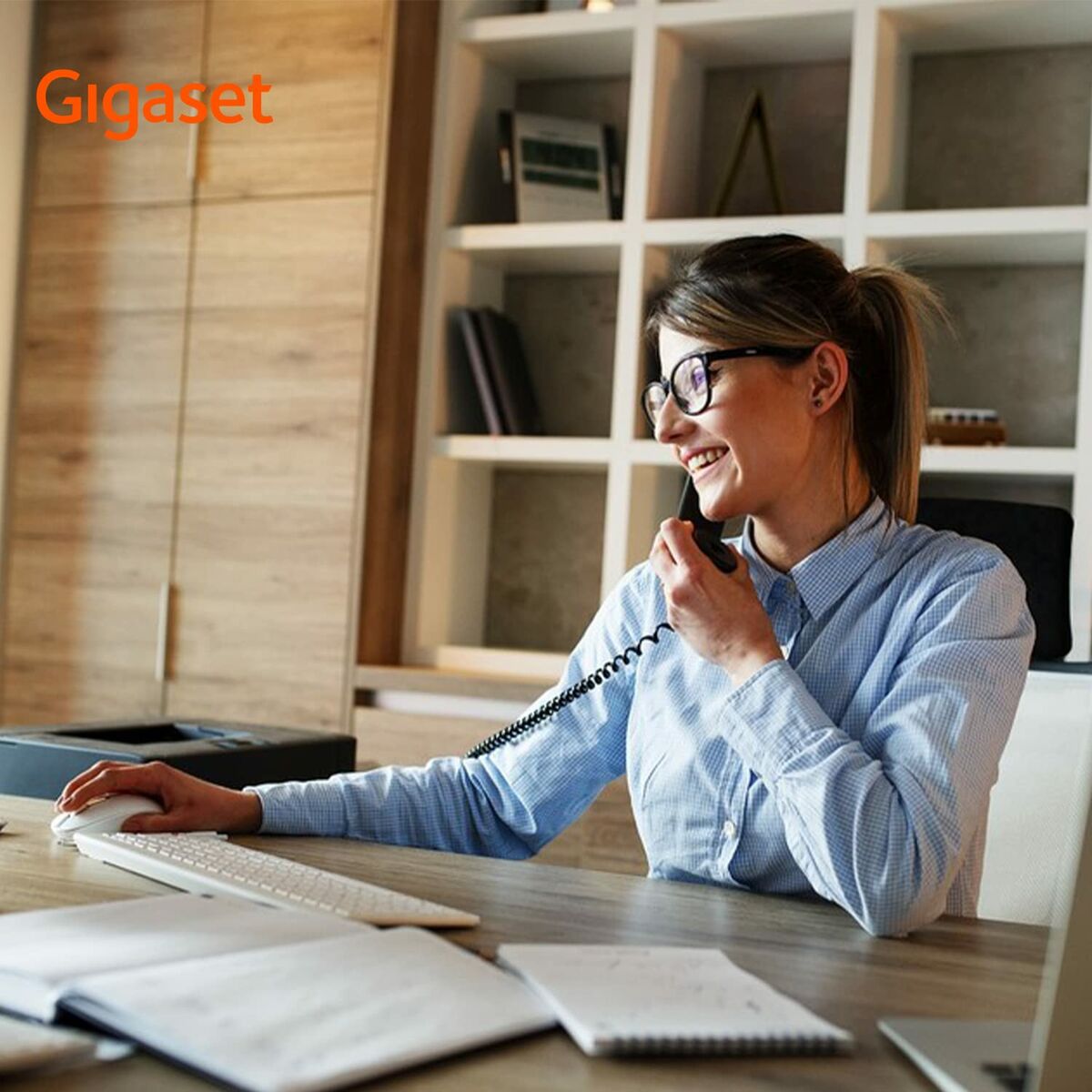 Teléfono Fijo Gigaset DESK 200 Negro