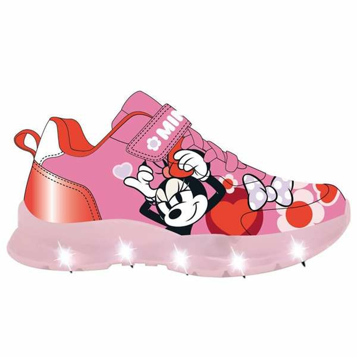 Zapatillas Deportivas con LED Minnie Mouse Fucsia