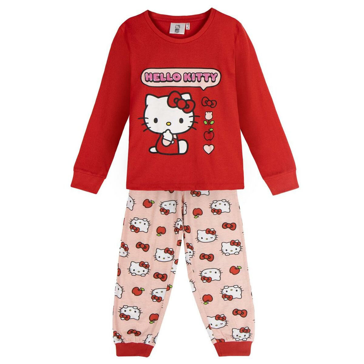 Pijama Infantil Hello Kitty Rojo