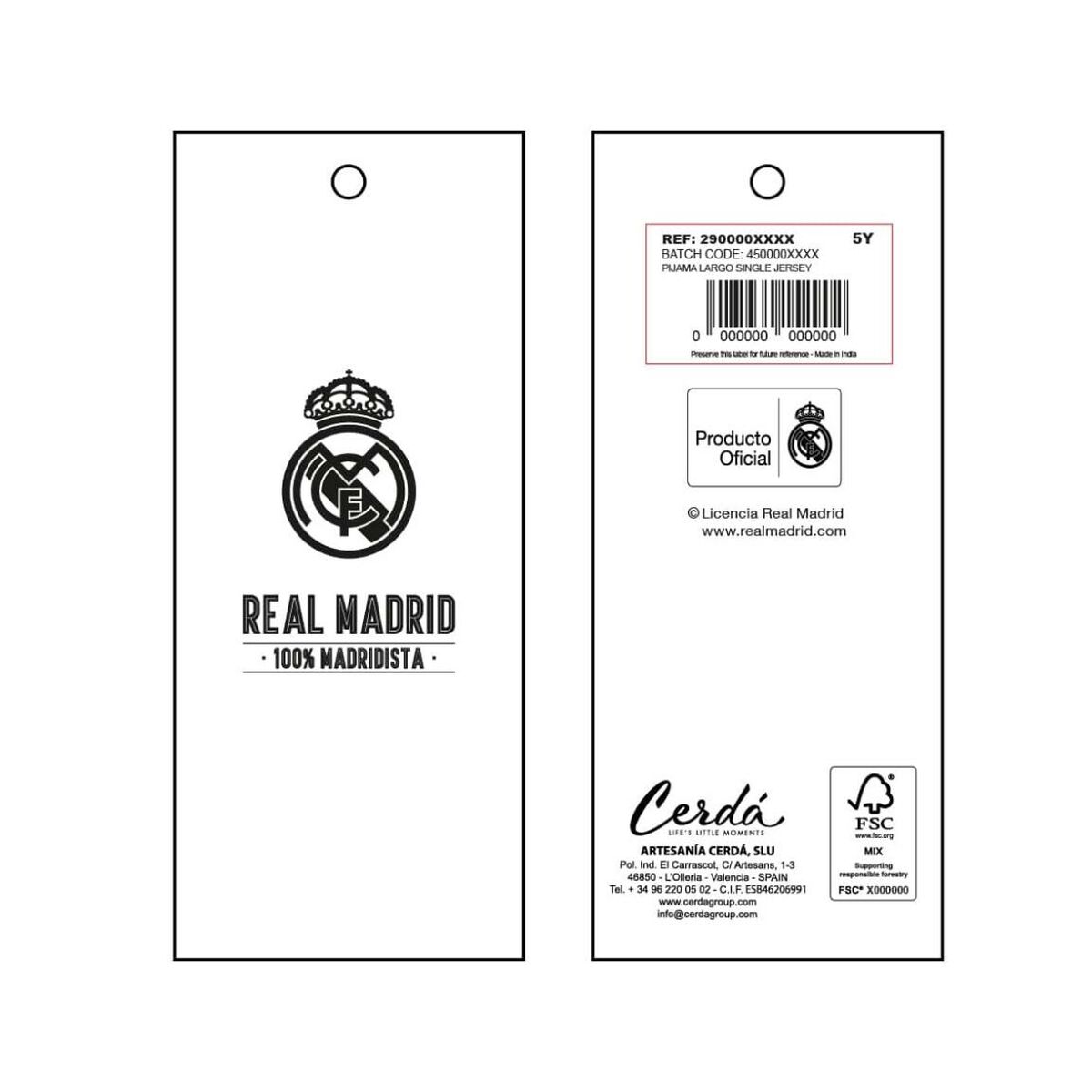 Pijama Infantil Real Madrid C.F. Gris