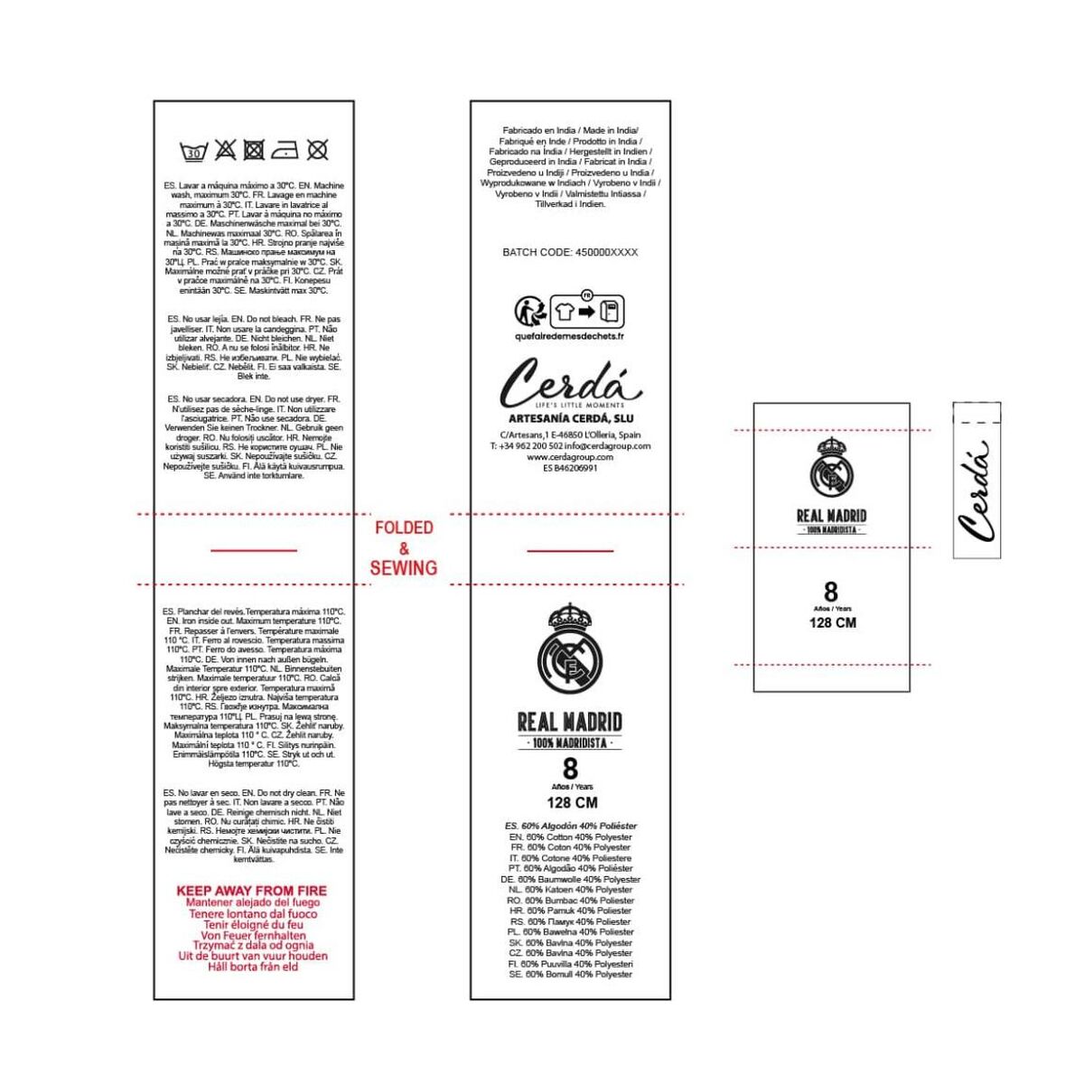 Pijama Infantil Real Madrid C.F. Gris