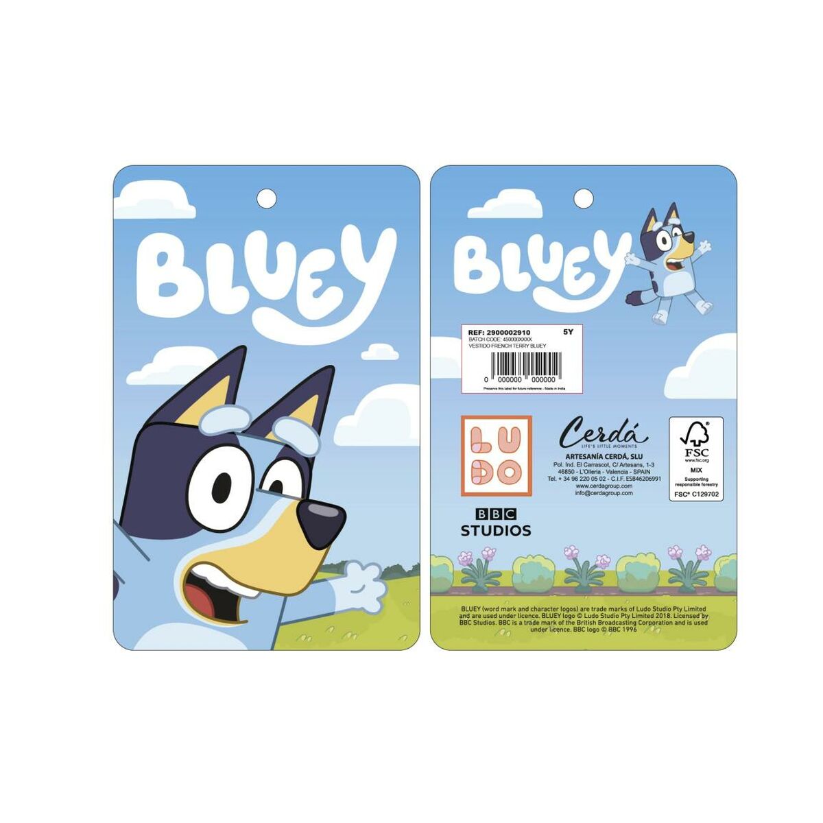 Vestido Bluey Azul claro