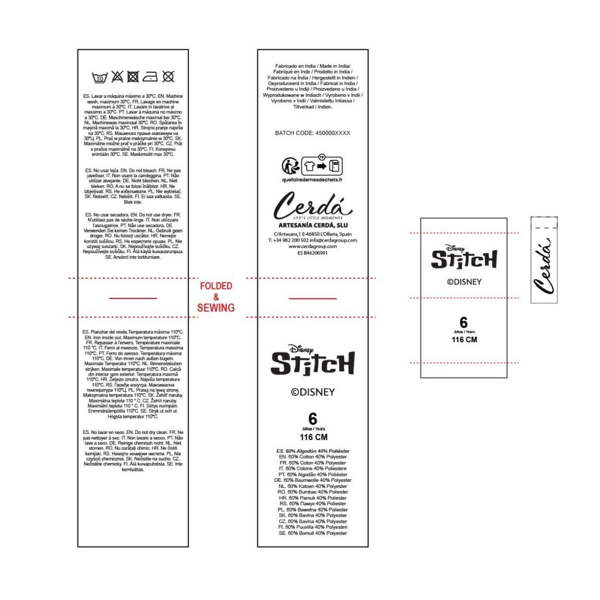 Sudadera con Capucha Niña Stitch Rosa