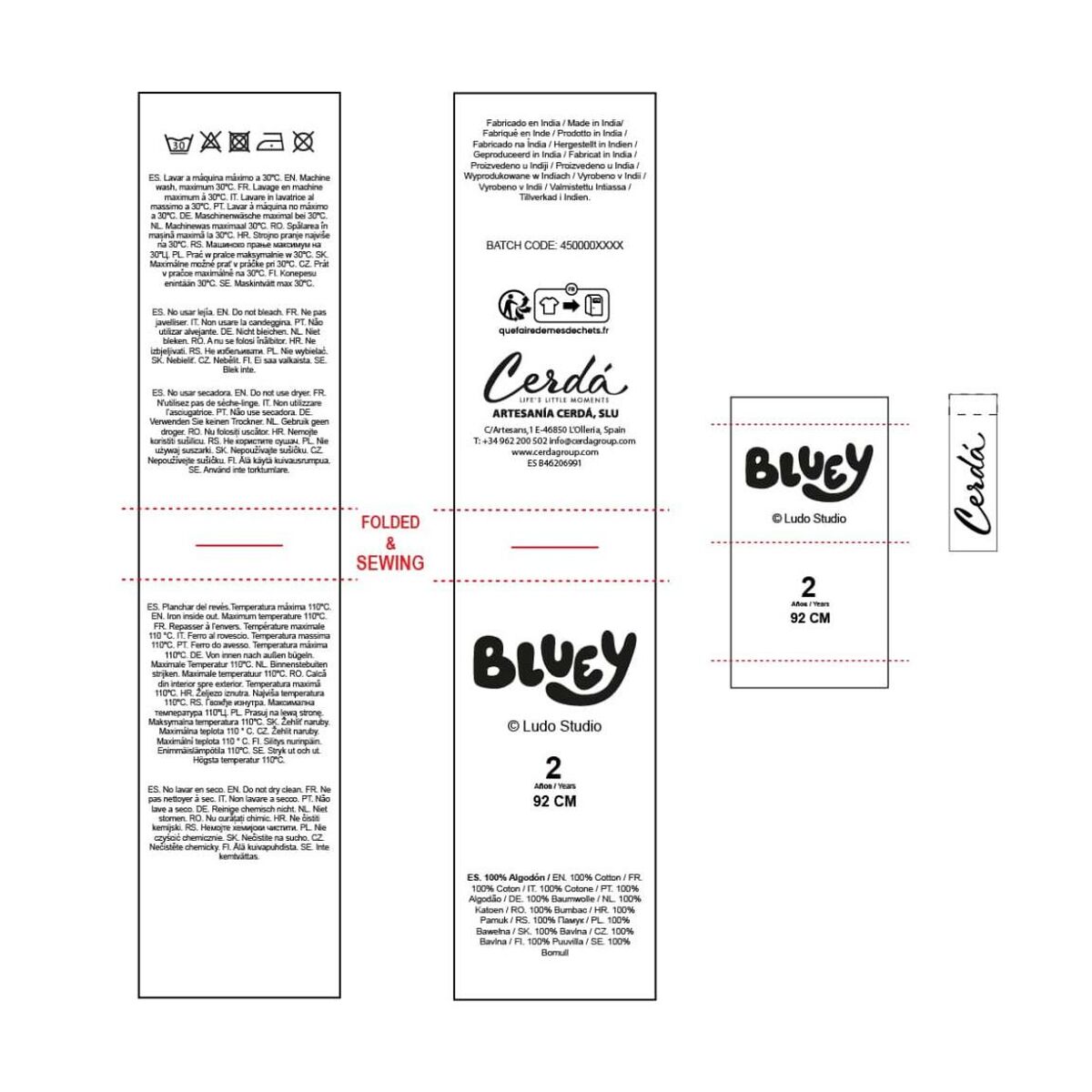 Sudadera con Capucha Niño Bluey Azul oscuro