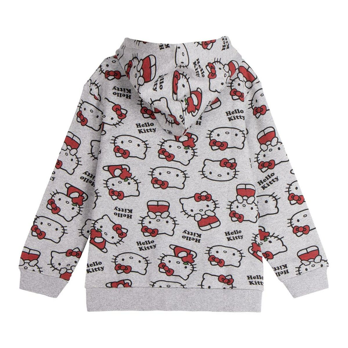 Sudadera con Capucha Niña Hello Kitty Gris