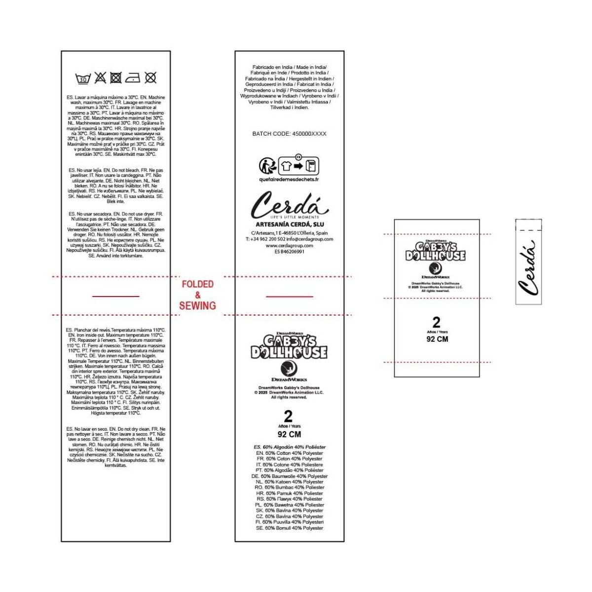 Vestido Gabby's Dollhouse Rosa