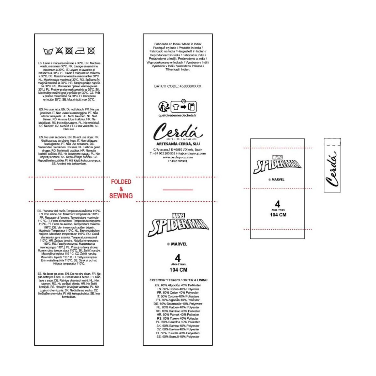 Sudadera con Capucha Niño Spider-Man Azul