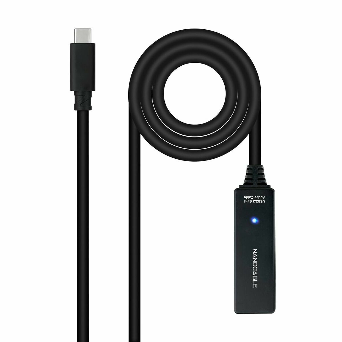 Cable USB NANOCABLE USB 3.2 amplif. C/M-C/H 5m Negro 5 m