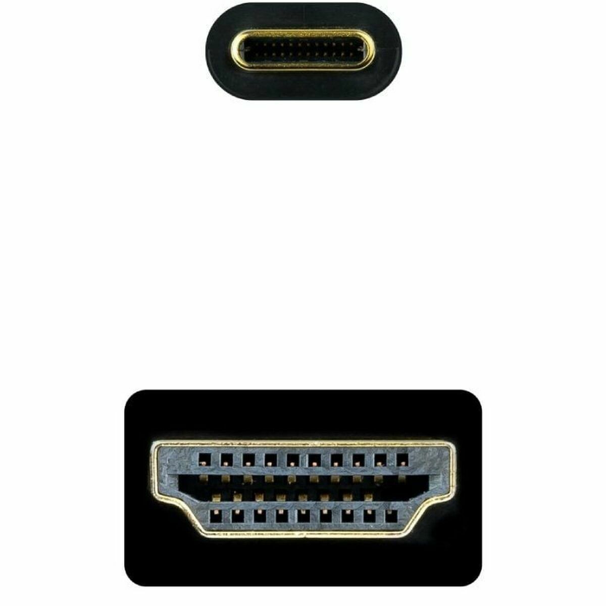 Cable USB-C a HDMI NANOCABLE 10.15.5135 Negro 5 m