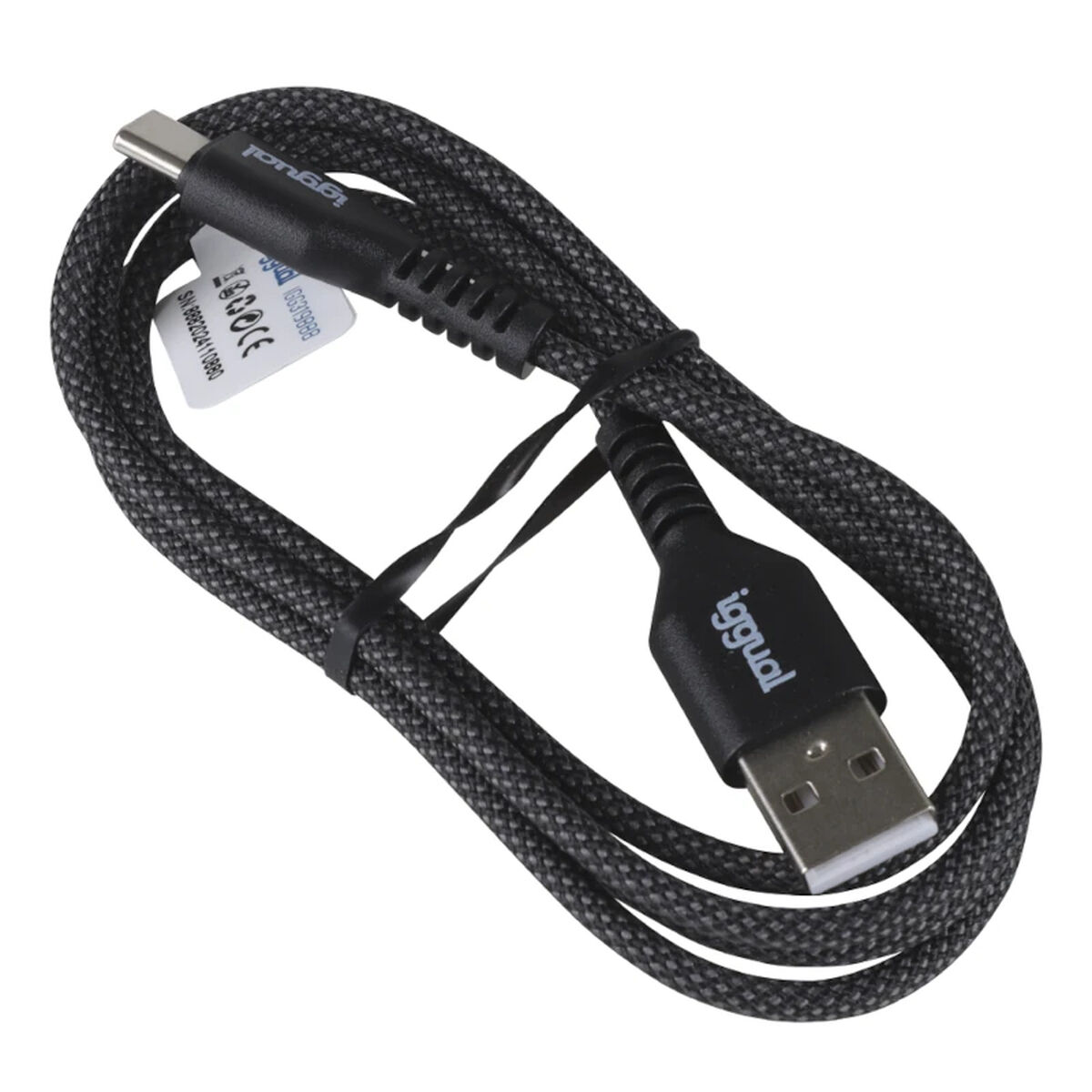 Cable USB A a USB-C iggual IGG319888 Negro