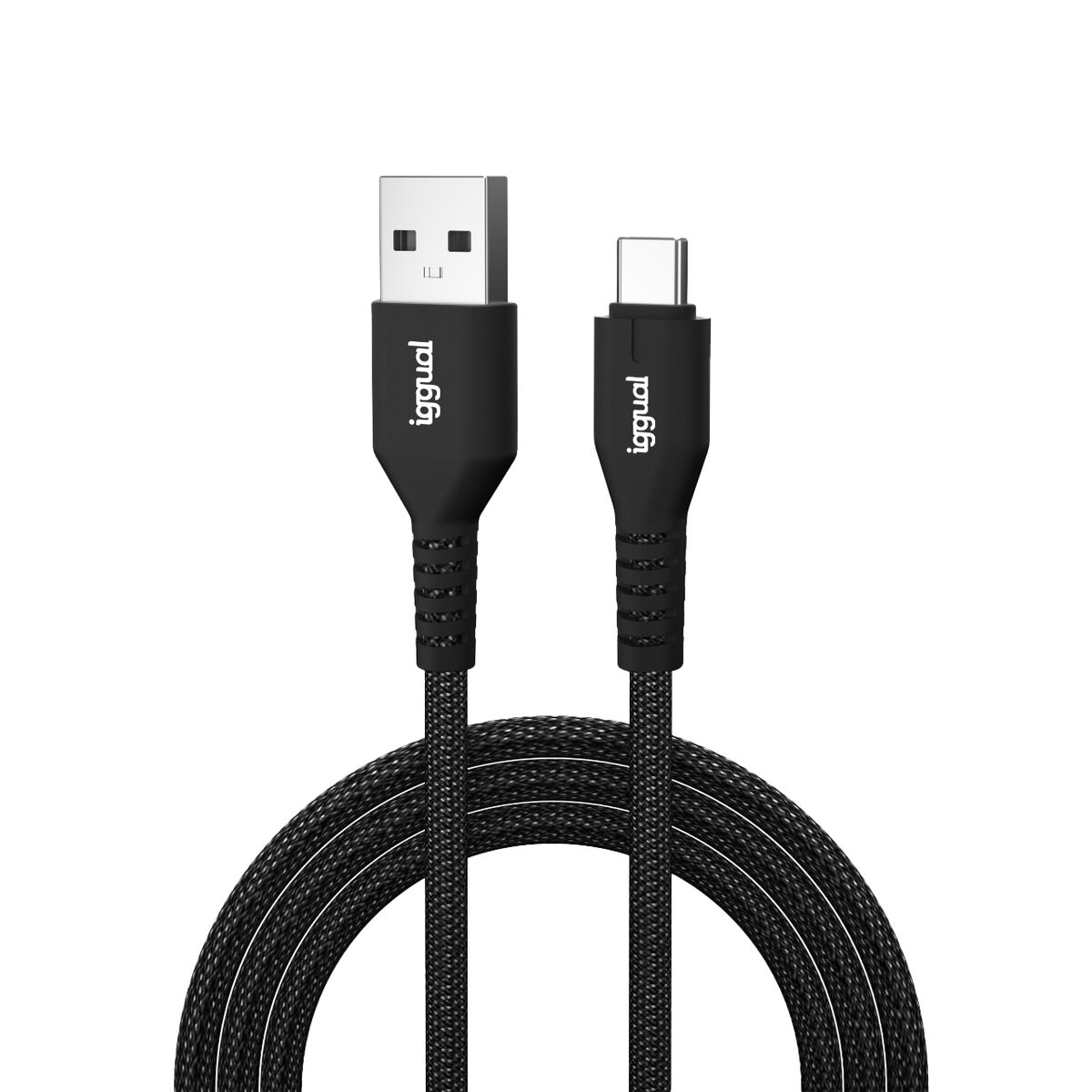 Cable USB A a USB-C iggual IGG320006 Negro 1,8 m