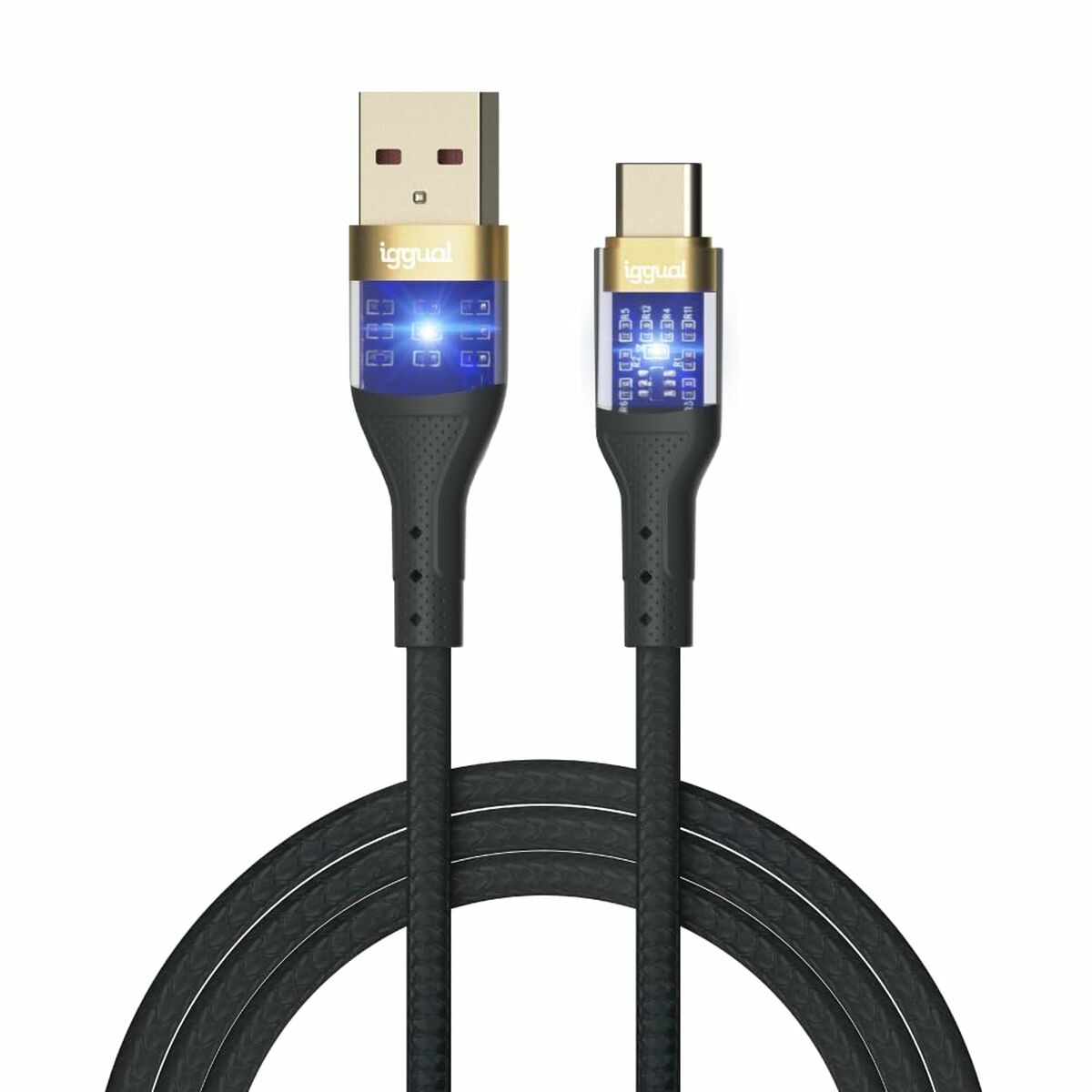Cable USB A a USB-C iggual IGG319994 Negro