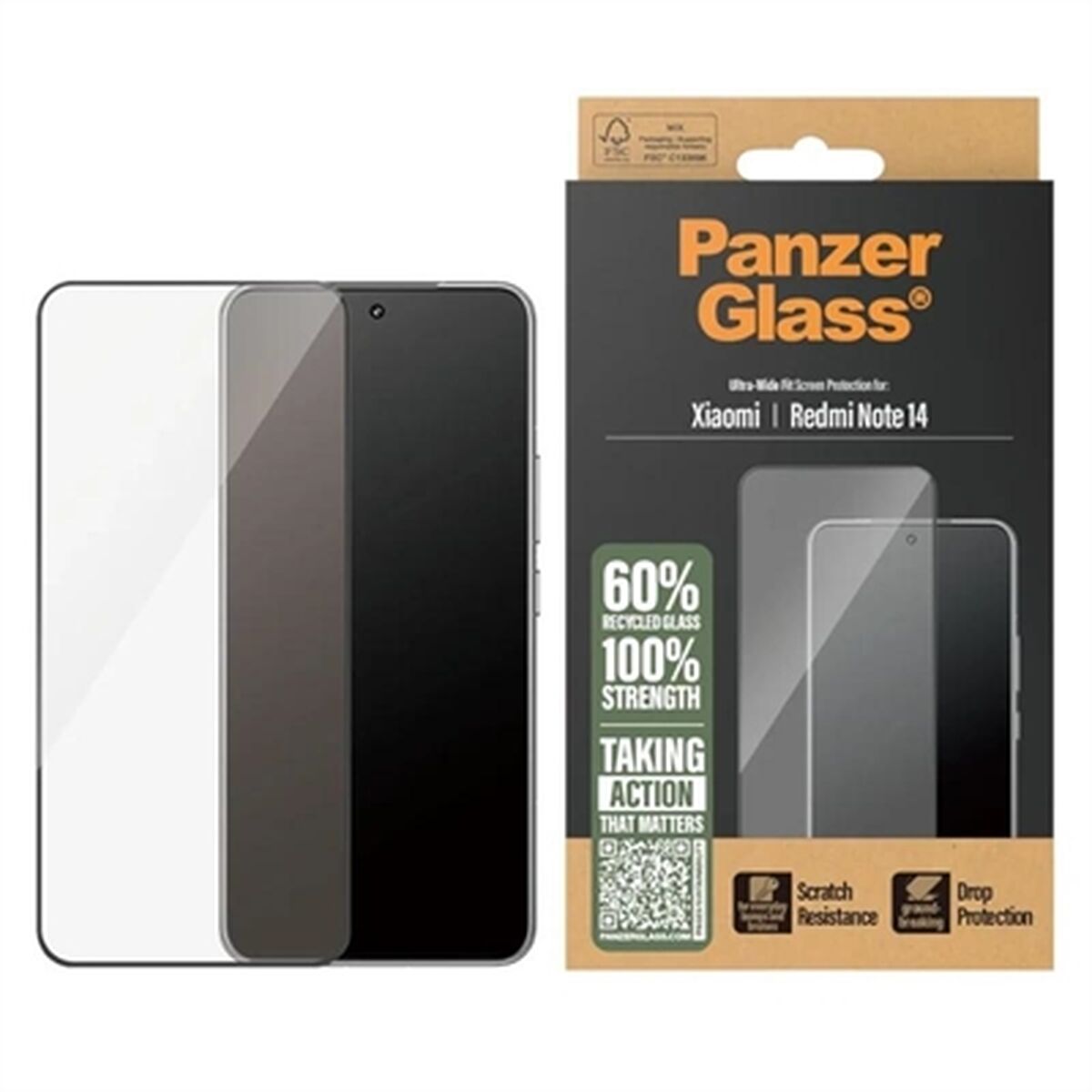 Funda para Móvil PanzerGlass Redmi Note 14 Transparente Xiaomi
