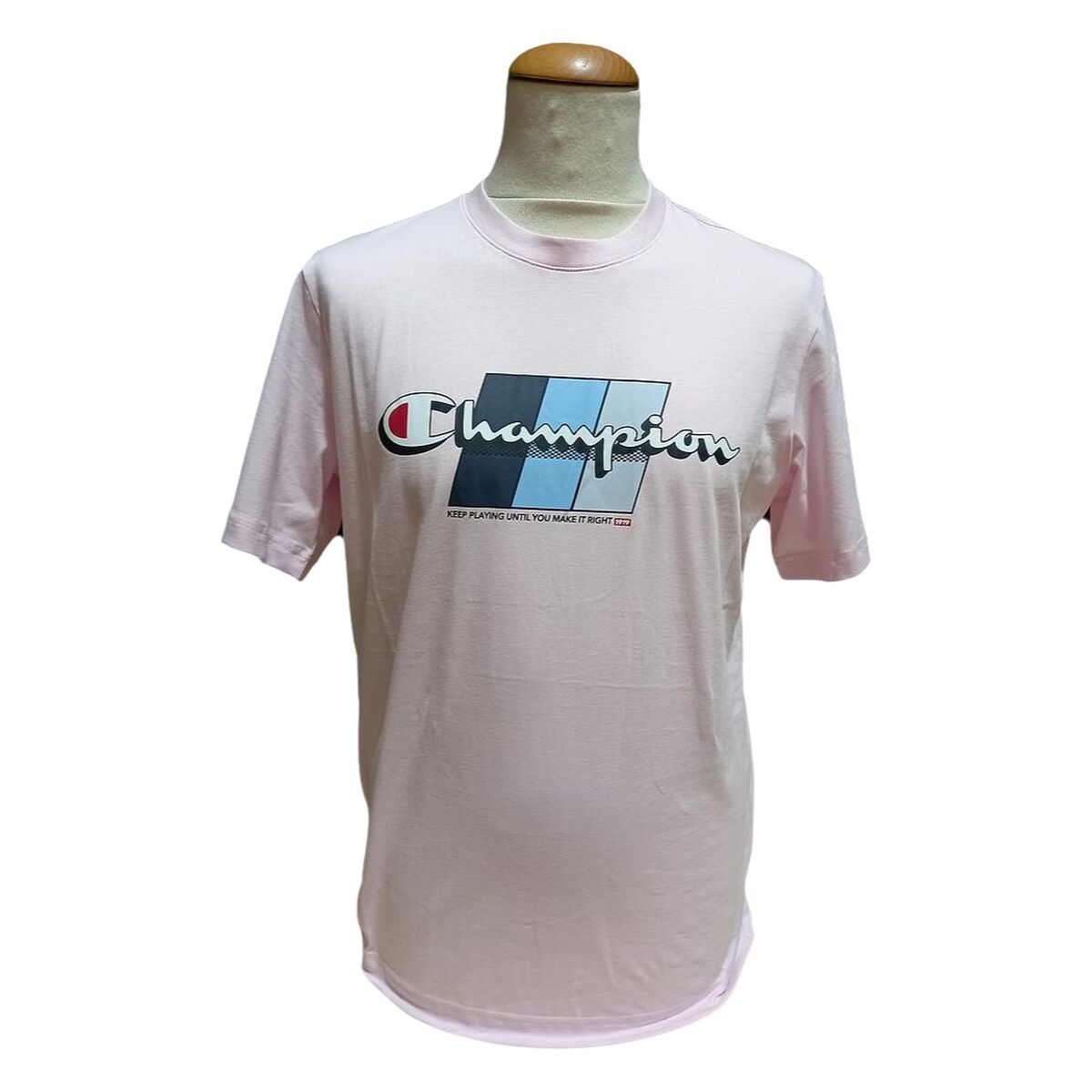 Camiseta de Manga Corta Hombre Champion CHAMPION SS TEE 221219 BSP Rosa