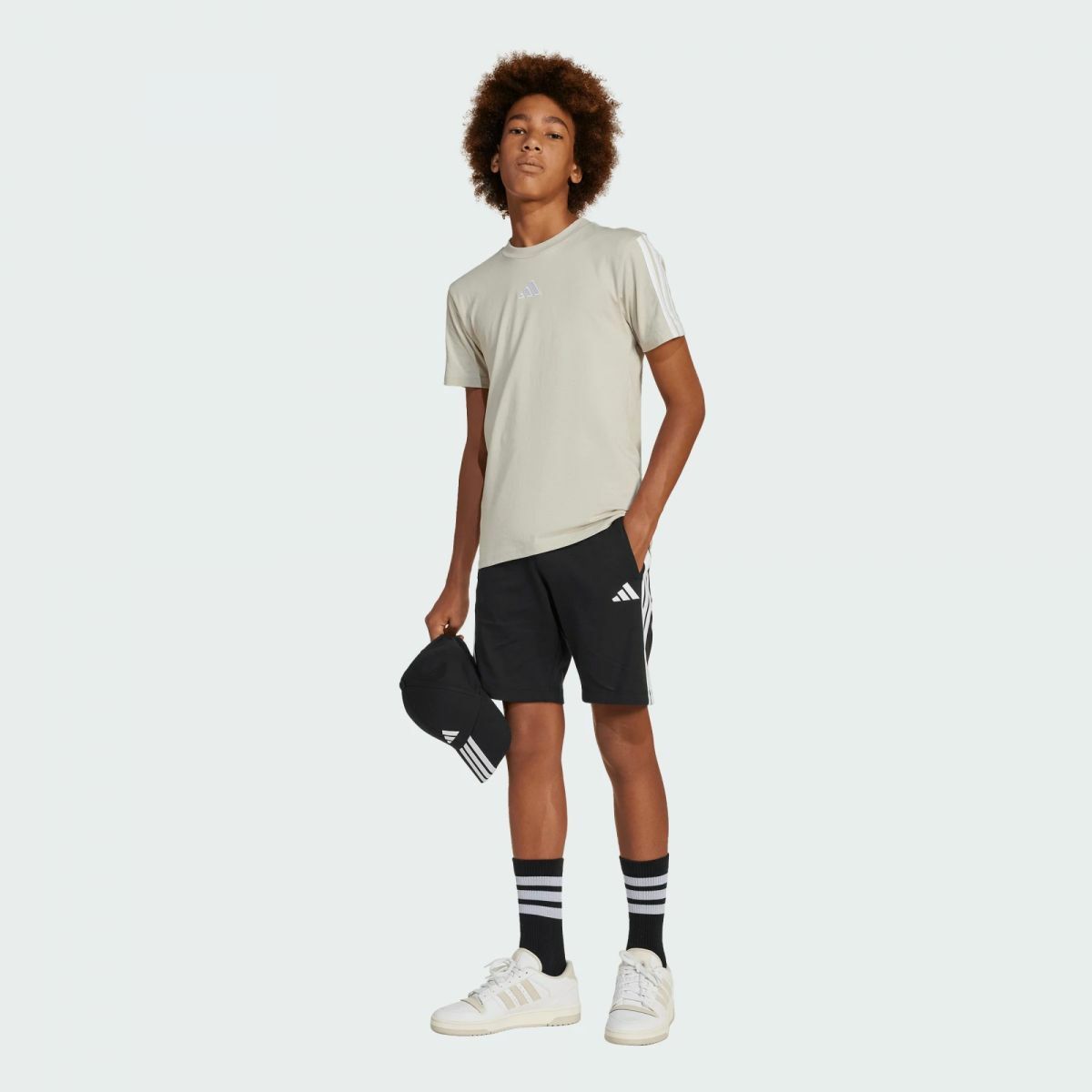 Pantalones Cortos Deportivos para Niños Adidas J 3S KN SH 210 JE0310 Negro