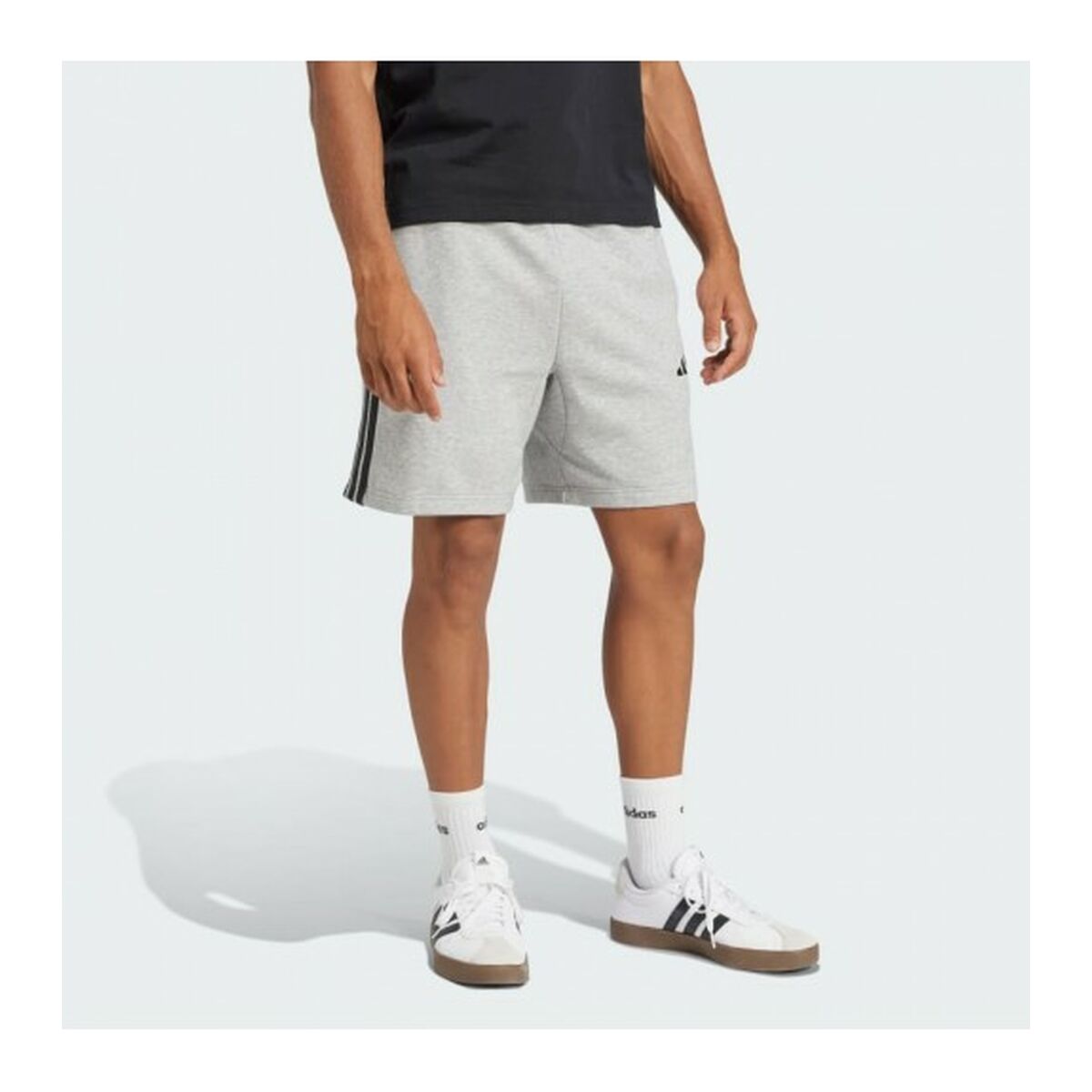Pantalones Cortos Deportivos para Hombre Adidas 3S FT SHO JE6419 Gris