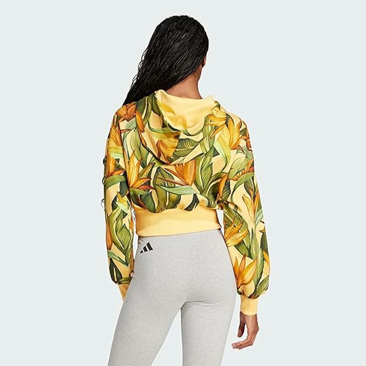 Sudadera con Capucha Mujer Adidas FARM HOODIE JD6282 Amarillo