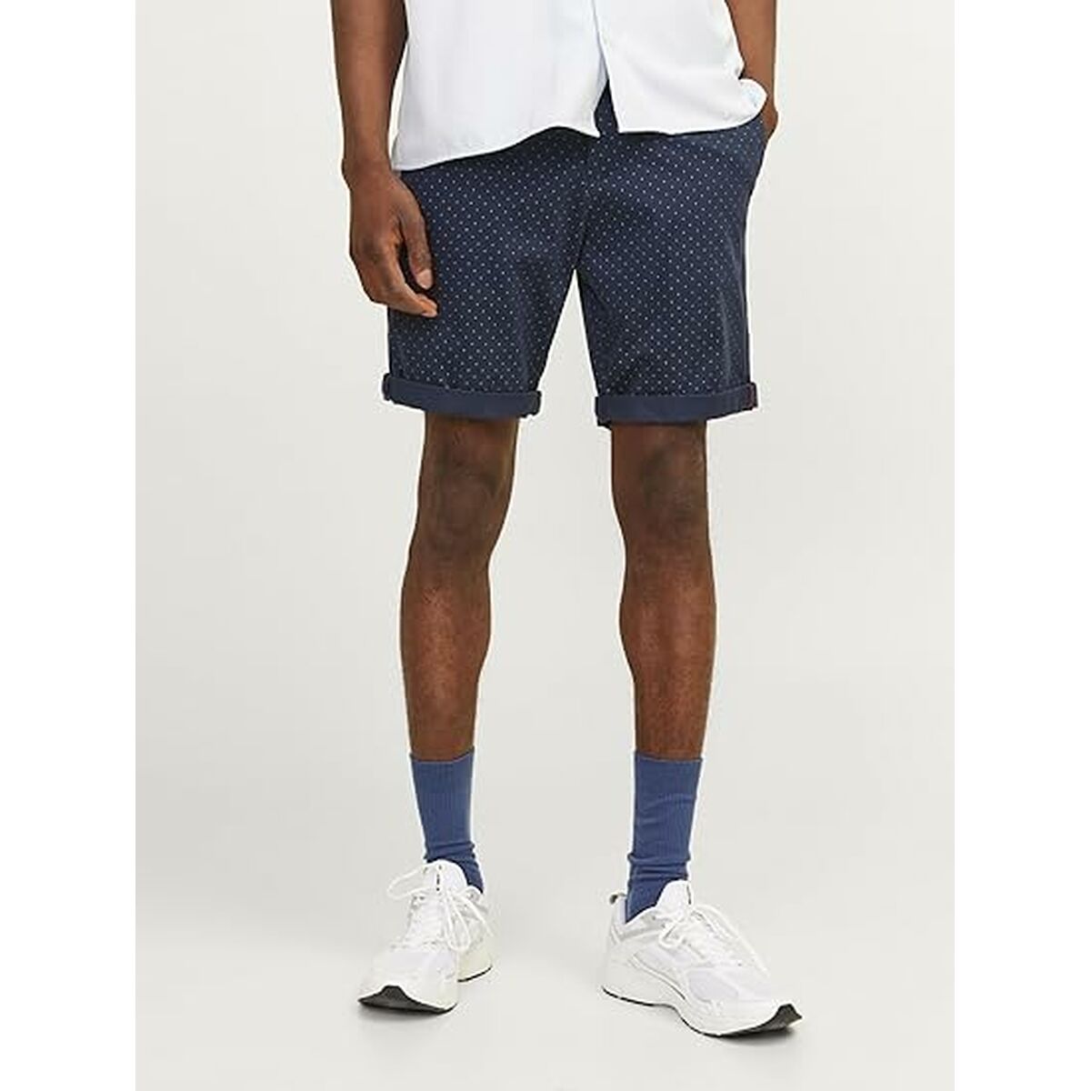 Pantalones Cortos de Hombre Jack & Jones JPSTBOWIE SHORTS SA PRINTED MID SN 12230336 Azul marino