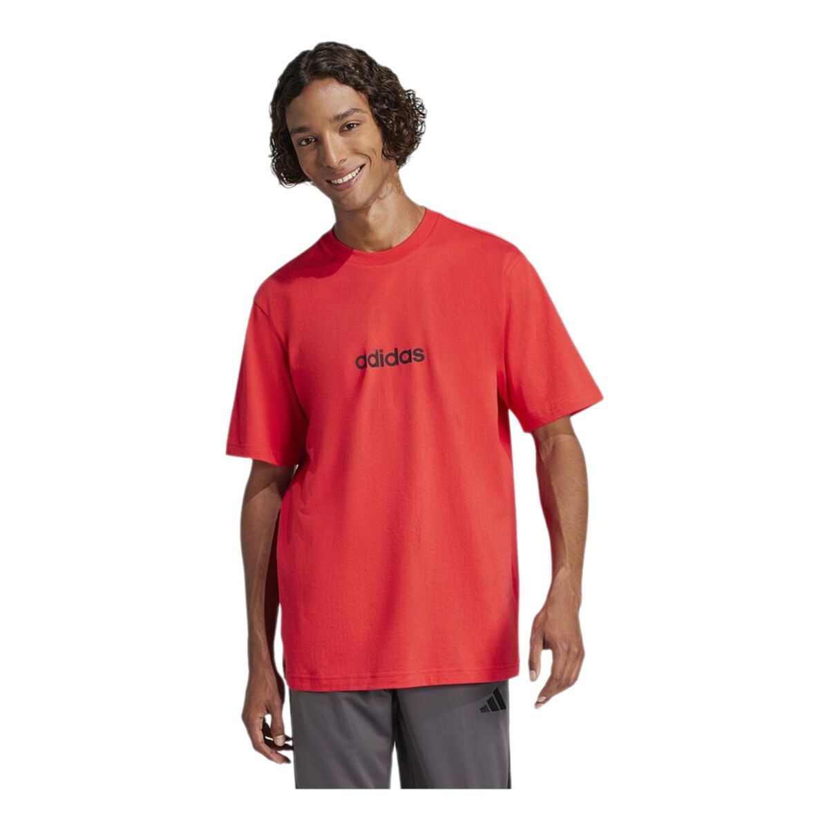 Camiseta de Manga Corta Hombre Adidas M LIN SJ T JE8994 Rojo