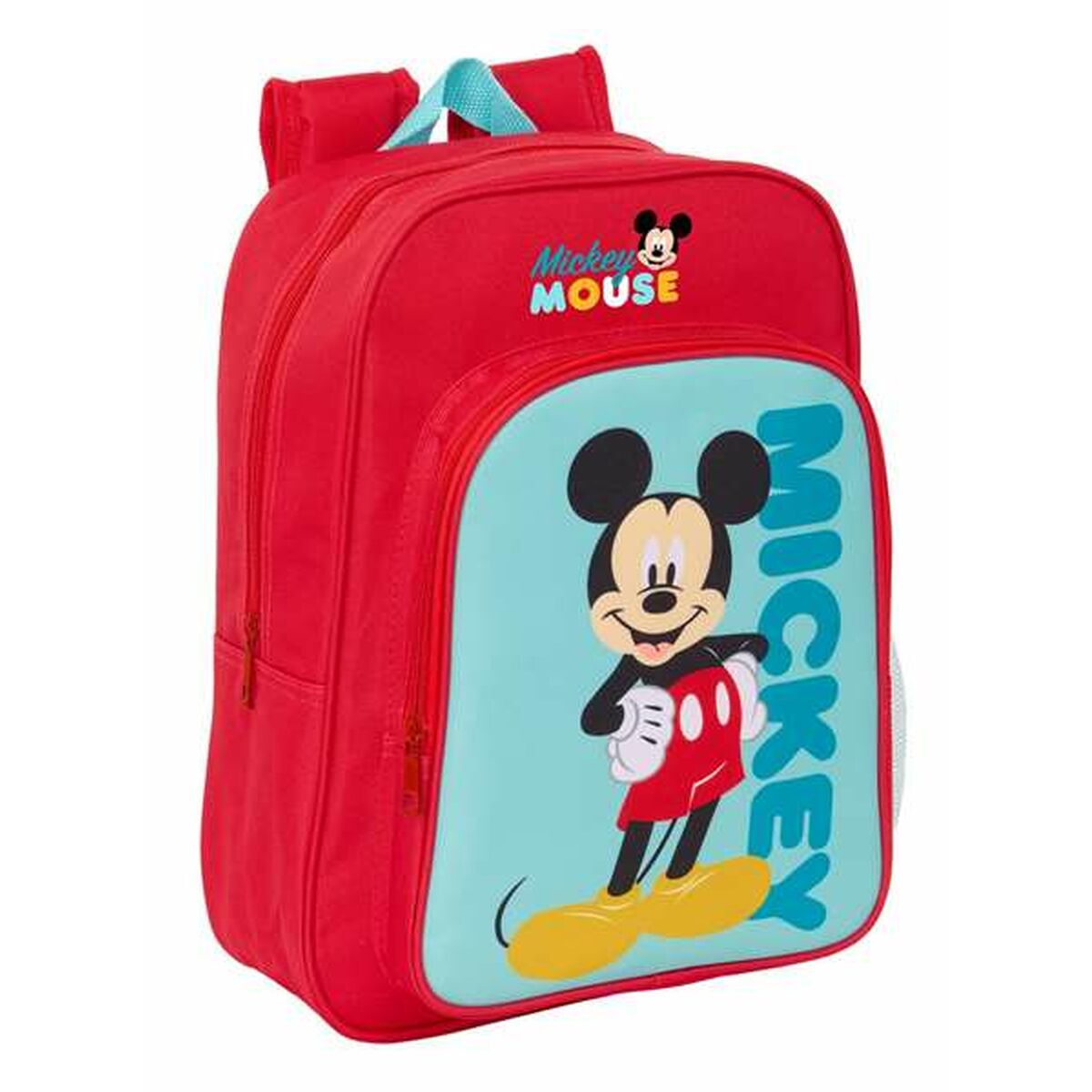 Mochila Escolar Mickey Mouse Azul Rojo 26 x 34 x 11 cm
