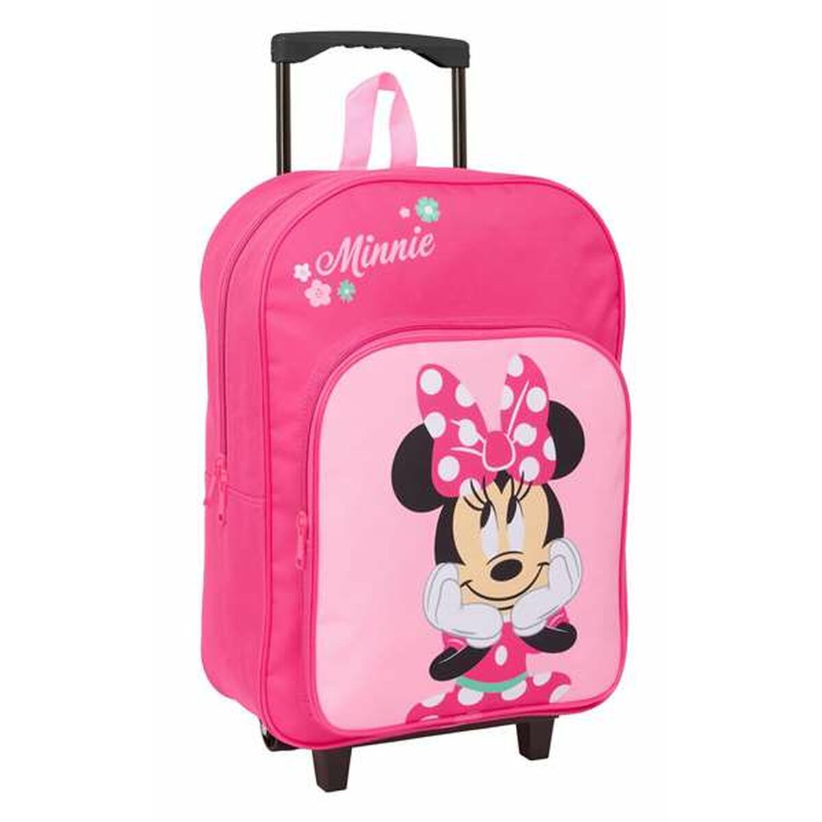 Mochila Escolar con Ruedas Minnie Mouse Rosa 32 x 42 x 14 cm