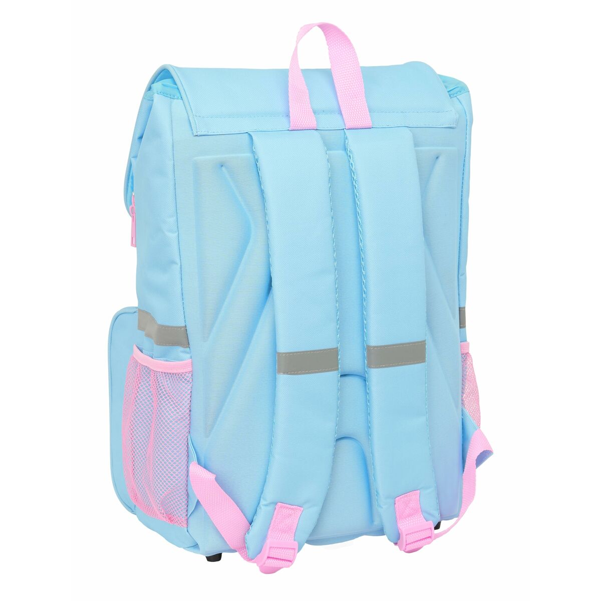 Mochila Escolar Frozen Azul Rosa 18,5 x 41 x 15 cm
