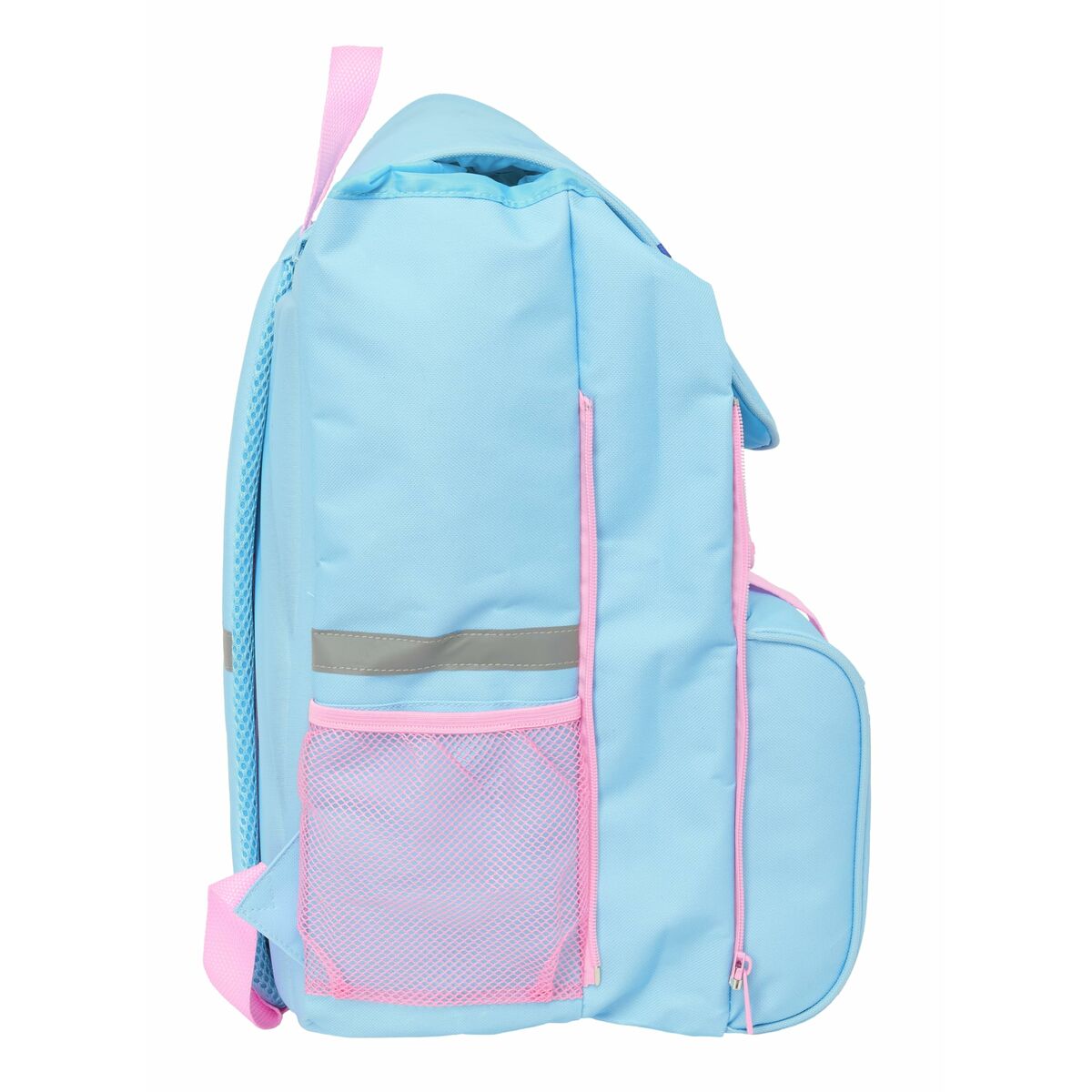 Mochila Escolar Frozen Azul Rosa 18,5 x 41 x 15 cm