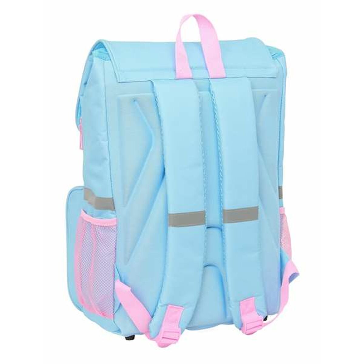 Mochila Escolar Frozen Azul Rosa 18,5 x 41 x 15 cm