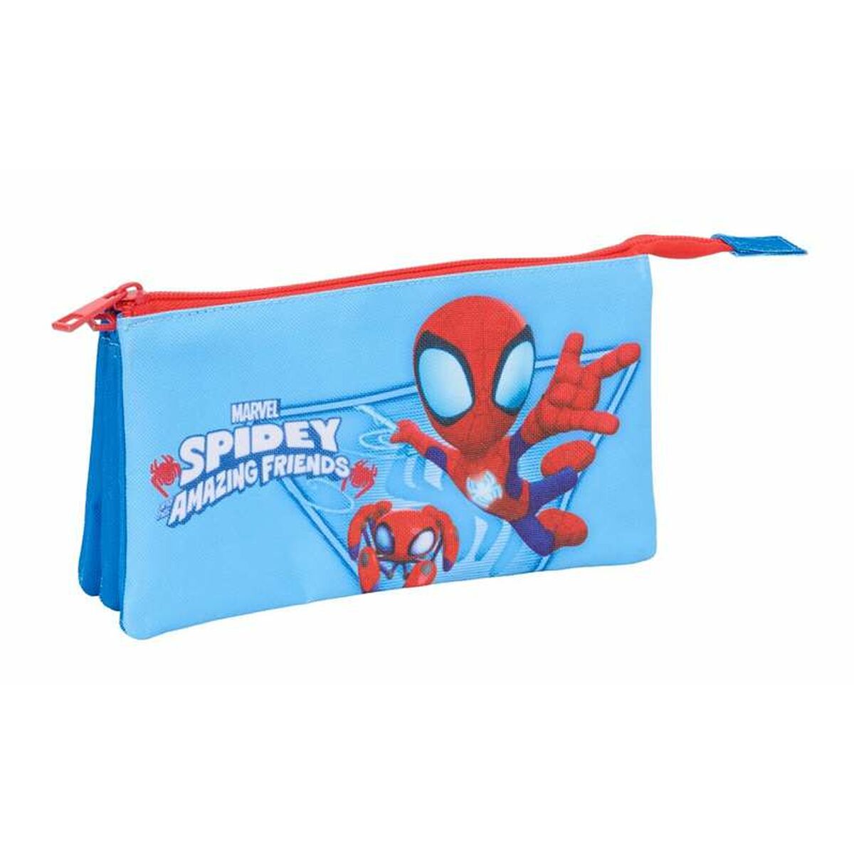 Portatodo Triple Spidey Azul 22 x 12 x 3 cm